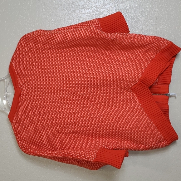 NWOT CABI #195 Orange Cotton Zip Front Sweater Small - Picture 2 of 8